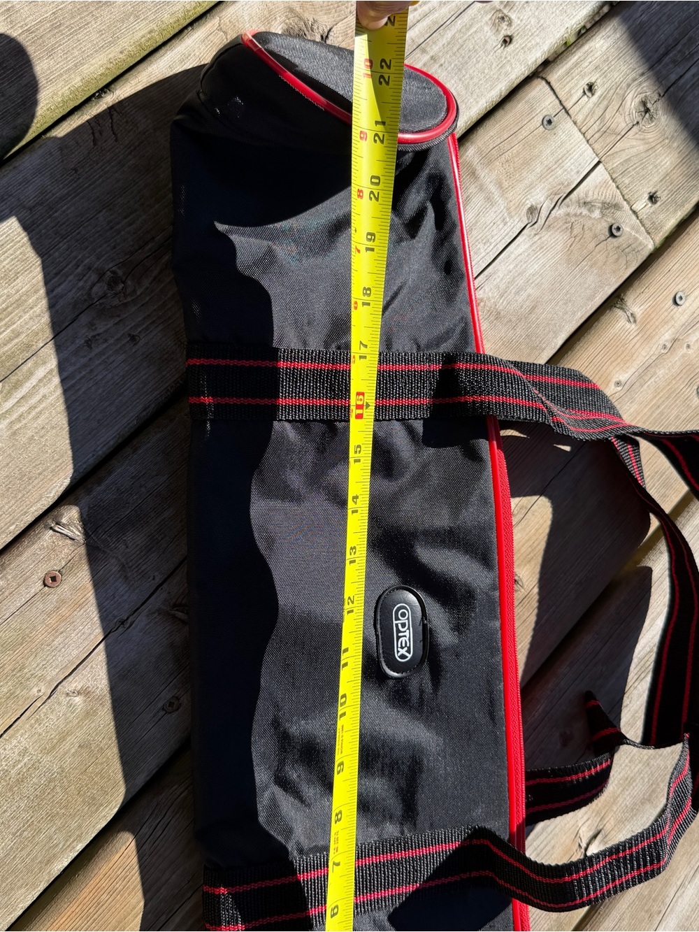 Vintage Optex Camera Carrying Bag Black Red Padded Photo Equipment Case 22" - Picture 3 of 9